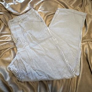 New without tags Divided blue and white striped wide leg carpenter denim sz 12